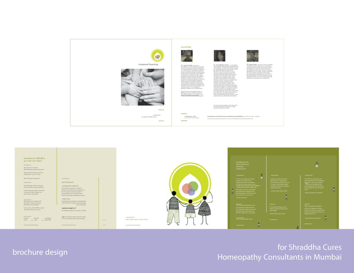 Awakened Parenting — brochure and information design